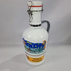 Growler Beer Christoffel Bier Winterbier White Glass Bottle .53 Gallon Ale Jug